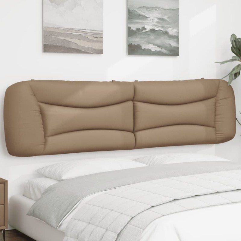 vidaXL Cabecero de cama acolchado cuero sintético capuchino 200 cm vidaXL Cabecero de cama acolchado cuero sintético capuchino 200 cm