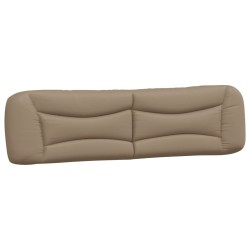 vidaXL Cabecero de cama acolchado cuero sintético capuchino 200 cm