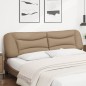 vidaXL Cabecero de cama acolchado cuero sintético capuchino 200 cm vidaXL Cabecero de cama acolchado cuero sintético capuchino 200 cm