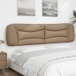 vidaXL Cabecero de cama acolchado cuero sintético capuchino 200 cm vidaXL Cabecero de cama acolchado cuero sintético capuchino 200 cm