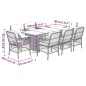 vidaXL Set comedor jardín 9 pzas y cojines ratán sintético gris vidaXL Set comedor jardín 9 pzas y cojines ratán sintético gris