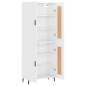 vidaXL Aparador alto madera contrachapada blanco brillo 69,5x34x180 cm vidaXL Aparador alto madera contrachapada blanco brillo 69,5x34x180 cm