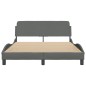 vidaXL Estructura de cama con cabecero de tela gris oscuro 120x200 cm vidaXL Estructura de cama con cabecero de tela gris oscuro 120x200 cm