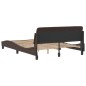 vidaXL Estructura de cama cabecero cuero sintético marrón 140x200 cm vidaXL Estructura de cama cabecero cuero sintético marrón 140x200 cm