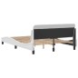 vidaXL Estructura de cama cabecero cuero sintético blanco 120x200 cm vidaXL Estructura de cama cabecero cuero sintético blanco 120x200 cm