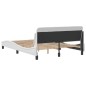 vidaXL Estructura de cama cabecero cuero sintético blanco 140x200 cm vidaXL Estructura de cama cabecero cuero sintético blanco 140x200 cm