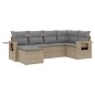 vidaXL Juego de sofás jardín con cojines 6 pzas ratán sintético beige vidaXL Juego de sofás jardín con cojines 6 pzas ratán sintético beige