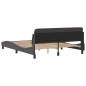 vidaXL Estructura de cama con cabecero cuero sintético gris 160x200cm vidaXL Estructura de cama con cabecero cuero sintético gris 160x200cm