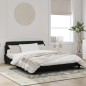 vidaXL Estructura de cama con cabecero de terciopelo negro 160x200 cm vidaXL Estructura de cama con cabecero de terciopelo negro 160x200 cm
