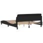 vidaXL Estructura de cama con cabecero de terciopelo negro 160x200 cm vidaXL Estructura de cama con cabecero de terciopelo negro 160x200 cm