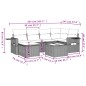 vidaXL Set de comedor de jardín 7 pzas y cojines ratán sintético negro vidaXL Set de comedor de jardín 7 pzas y cojines ratán sintético negro