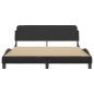 vidaXL Estructura cama cabecero cuero sintético negro blanco 160x200cm