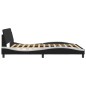 vidaXL Estructura cama cabecero cuero sintético negro blanco 160x200cm