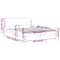 vidaXL Estructura cama cabecero cuero sintético negro blanco 160x200cm