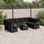 vidaXL Set de sofás de jardín 10 pzas cojines ratán sintético negro vidaXL Set de sofás de jardín 10 pzas cojines ratán sintético negro
