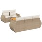 vidaXL Juego de sofás jardín con cojines 6 pzas ratán sintético beige vidaXL Juego de sofás jardín con cojines 6 pzas ratán sintético beige
