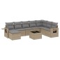 vidaXL Set de sofás de jardín 9 pzas con cojines ratán sintético beige vidaXL Set de sofás de jardín 9 pzas con cojines ratán sintético beige