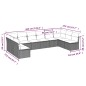 vidaXL Set de sofás de jardín 10 pzas con cojines ratán sintético gris vidaXL Set de sofás de jardín 10 pzas con cojines ratán sintético gris