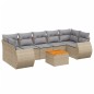 vidaXL Juego de sofás de jardín con cojines beige 8 pzas ratán PE vidaXL Juego de sofás de jardín con cojines beige 8 pzas ratán PE