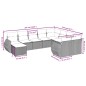 vidaXL Set de sofás de jardín 10 pzas cojines ratán sintético negro vidaXL Set de sofás de jardín 10 pzas cojines ratán sintético negro
