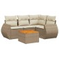 vidaXL Juego de sofás jardín con cojines 5 pzas ratán sintético beige vidaXL Juego de sofás jardín con cojines 5 pzas ratán sintético beige