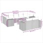 vidaXL Set de sofás de jardín 10 pzas cojines ratán sintético negro vidaXL Set de sofás de jardín 10 pzas cojines ratán sintético negro