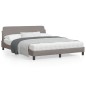 vidaXL Estructura de cama con cabecero de tela gris taupe 160x200 cm