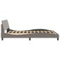 vidaXL Estructura de cama con cabecero de tela gris taupe 160x200 cm