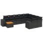 vidaXL Set de sofás de jardín 10 pzas cojines ratán sintético negro vidaXL Set de sofás de jardín 10 pzas cojines ratán sintético negro