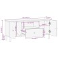 vidaXL Mueble de TV madera maciza de mango 105x33x46 cm