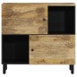 vidaXL Armario auxiliar madera maciza de mango 80x33x75 cm vidaXL Armario auxiliar madera maciza de mango 80x33x75 cm