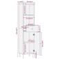 vidaXL Mueble de baño madera maciza de mango 38x33x160 cm vidaXL Mueble de baño madera maciza de mango 38x33x160 cm