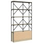 vidaXL Estantería madera ingeniería y metal roble Sonoma 100x26x180 cm vidaXL Estantería madera ingeniería y metal roble Sonoma 100x26x180 cm