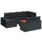vidaXL Set de sofás de jardín 11 pzas y cojines ratán sintético negro vidaXL Set de sofás de jardín 11 pzas y cojines ratán sintético negro