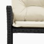 vidaXL Sofá de jardín en forma de L con mesa y cojines ratán PE negro vidaXL Sofá de jardín en forma de L con mesa y cojines ratán PE negro