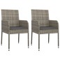 vidaXL Set comedor jardín 7 pzas y cojines ratán sintético gris vidaXL Set comedor jardín 7 pzas y cojines ratán sintético gris