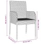 vidaXL Set comedor jardín 7 pzas y cojines ratán sintético gris vidaXL Set comedor jardín 7 pzas y cojines ratán sintético gris