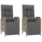 vidaXL Set comedor jardín 7 pzas y cojines ratán sintético gris vidaXL Set comedor jardín 7 pzas y cojines ratán sintético gris