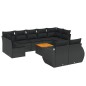 vidaXL Set de sofás de jardín 10 pzas cojines ratán sintético negro vidaXL Set de sofás de jardín 10 pzas cojines ratán sintético negro