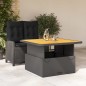 vidaXL Set comedor de jardín 2 pzas con cojines ratán sintético negro vidaXL Set comedor de jardín 2 pzas con cojines ratán sintético negro