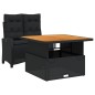 vidaXL Set comedor de jardín 2 pzas con cojines ratán sintético negro vidaXL Set comedor de jardín 2 pzas con cojines ratán sintético negro