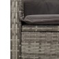vidaXL Set comedor de jardín 5 piezas con cojines ratán sintético gris vidaXL Set comedor de jardín 5 piezas con cojines ratán sintético gris