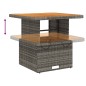 vidaXL Set comedor de jardín 5 piezas con cojines ratán sintético gris vidaXL Set comedor de jardín 5 piezas con cojines ratán sintético gris