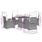 vidaXL Set comedor de jardín 5 piezas con cojines ratán sintético gris vidaXL Set comedor de jardín 5 piezas con cojines ratán sintético gris