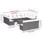 vidaXL Set sofás de jardín 14 pzas con cojines ratán sintético negro vidaXL Set sofás de jardín 14 pzas con cojines ratán sintético negro