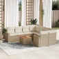 vidaXL Set de sofás de jardín 9 pzas con cojines ratán sintético beige vidaXL Set de sofás de jardín 9 pzas con cojines ratán sintético beige