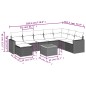 vidaXL Set de sofás de jardín 8 piezas y cojines ratán sintético negro vidaXL Set de sofás de jardín 8 piezas y cojines ratán sintético negro