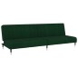 vidaXL Sofá cama de 2 plazas terciopelo verde oscuro vidaXL Sofá cama de 2 plazas terciopelo verde oscuro