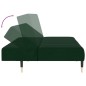 vidaXL Sofá cama de 2 plazas terciopelo verde oscuro vidaXL Sofá cama de 2 plazas terciopelo verde oscuro