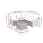vidaXL Set de muebles de jardín 6 pzas y cojines ratán sintético gris